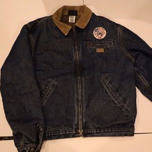 RARE VINTAGE FIGHTER JEAN JACKET, F-35 PILOT PROGRAM EXCLUSIVE